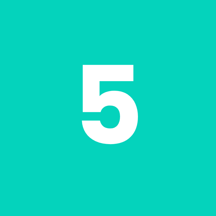 Number 5 icon representing the fifth resource in the Prevent Duty list for guidance on concerns about radicalisation and safeguarding support